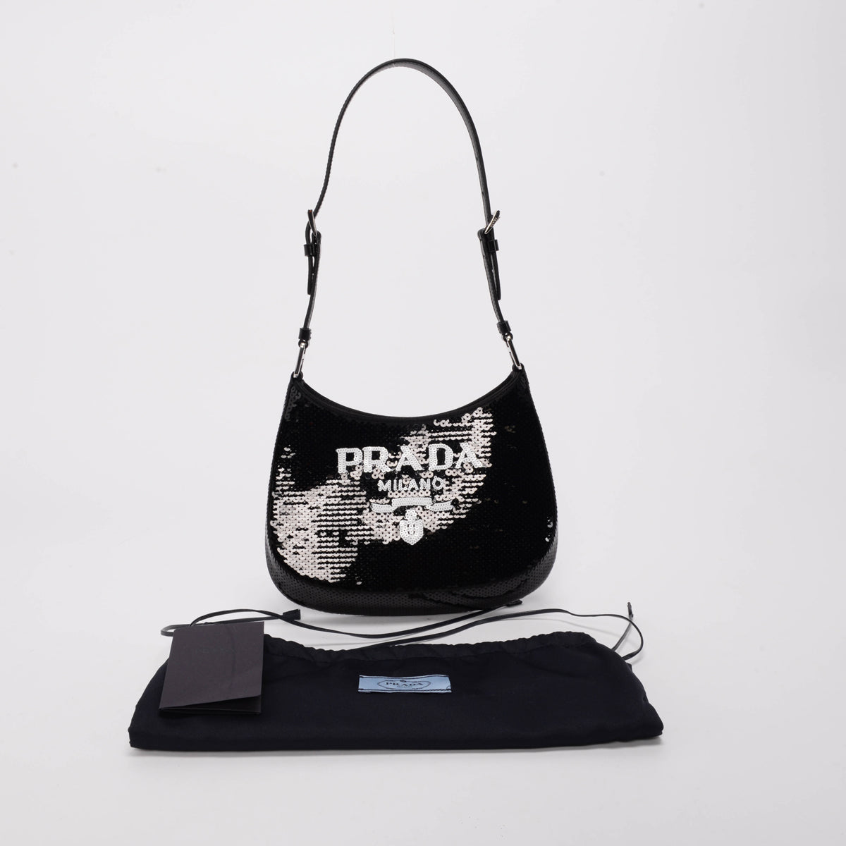 Prada Black Sequin Cleo Mini Bag