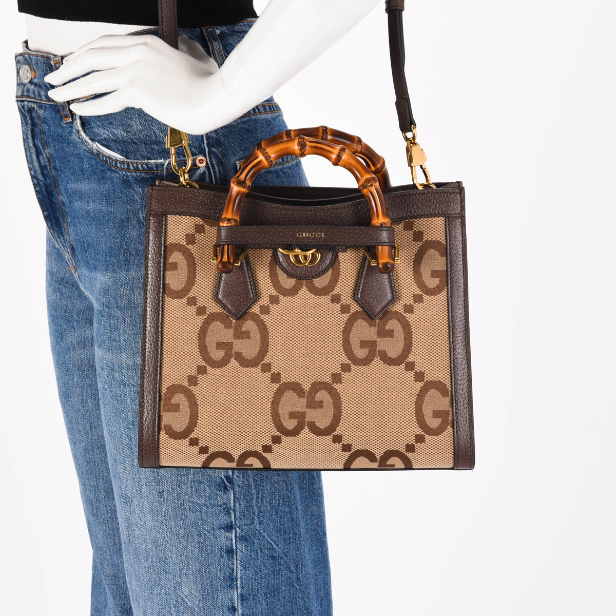 Gucci Brown Jumbo GG Medium Diana Bag