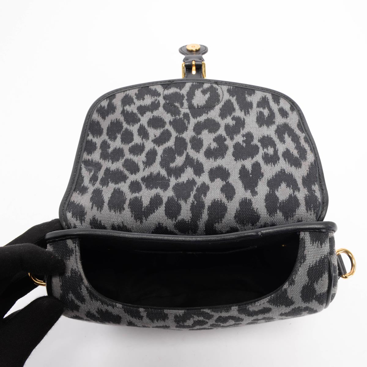 Dior Grey Mizza Canvas Medium Bobby Shoulder Bag