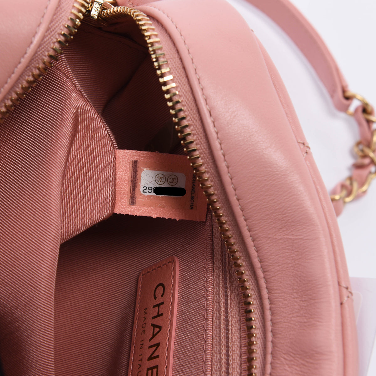 Chanel Pink Quilted Calfskin Enchained Camera Bag