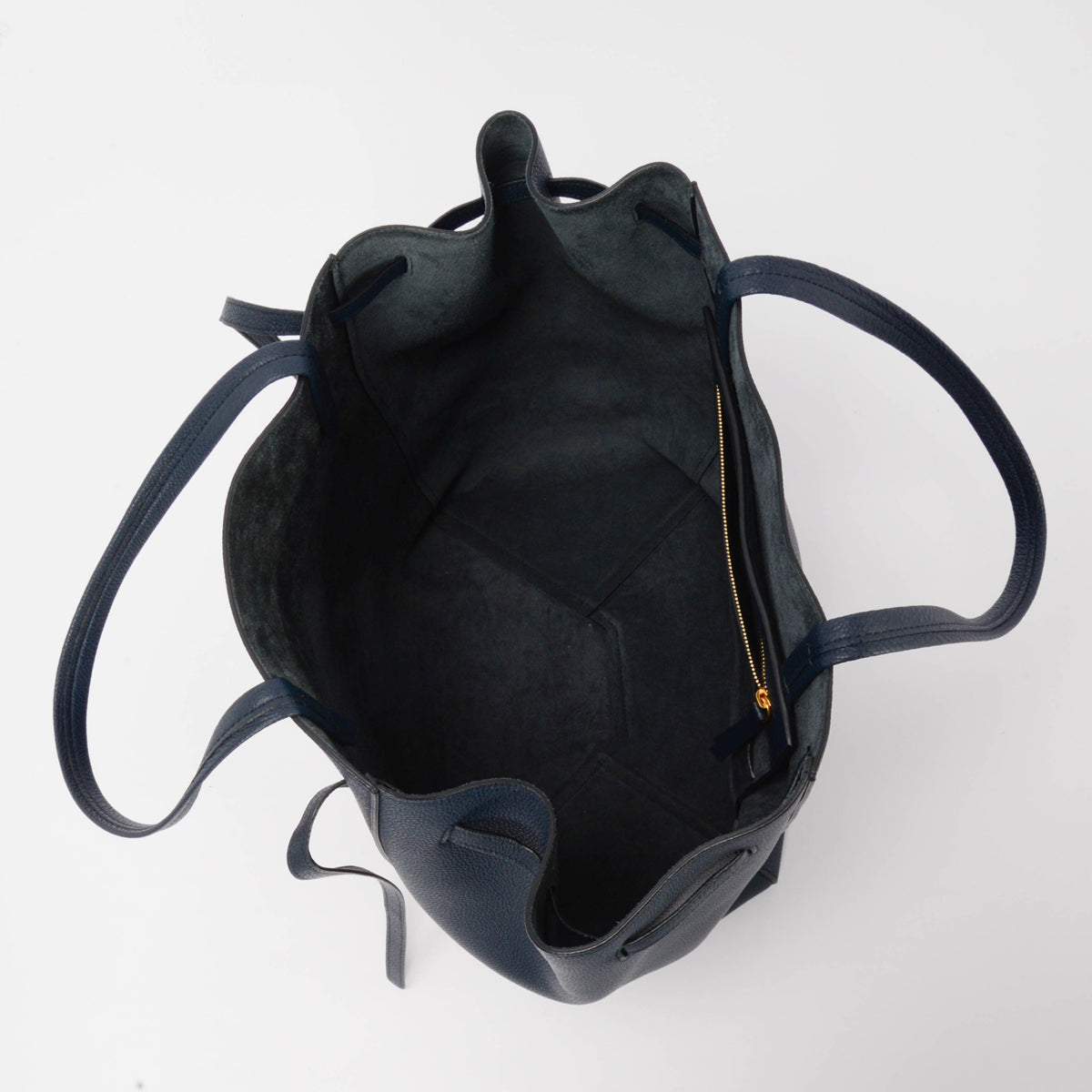 Celine Navy Grained Calfskin Medium Phantom Cabas Tote