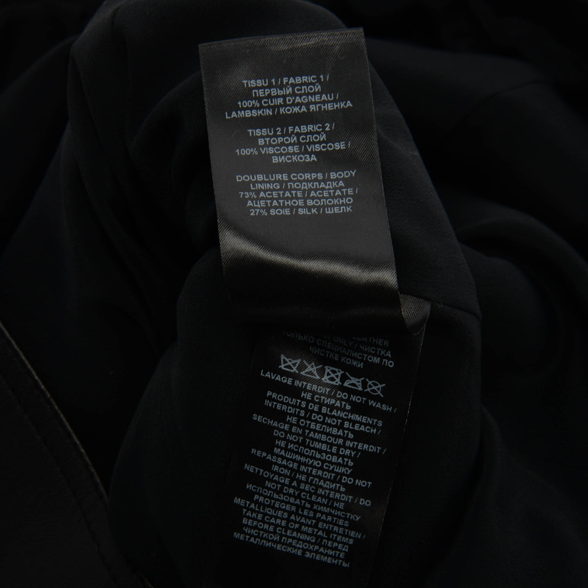 Balmain Black Lambskin Pinafore Mini Dress FR 38