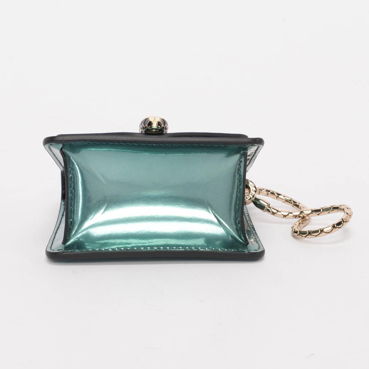 Bulgari Turquoise Metallic Calfskin Serpenti Forever Mini Bag Charm