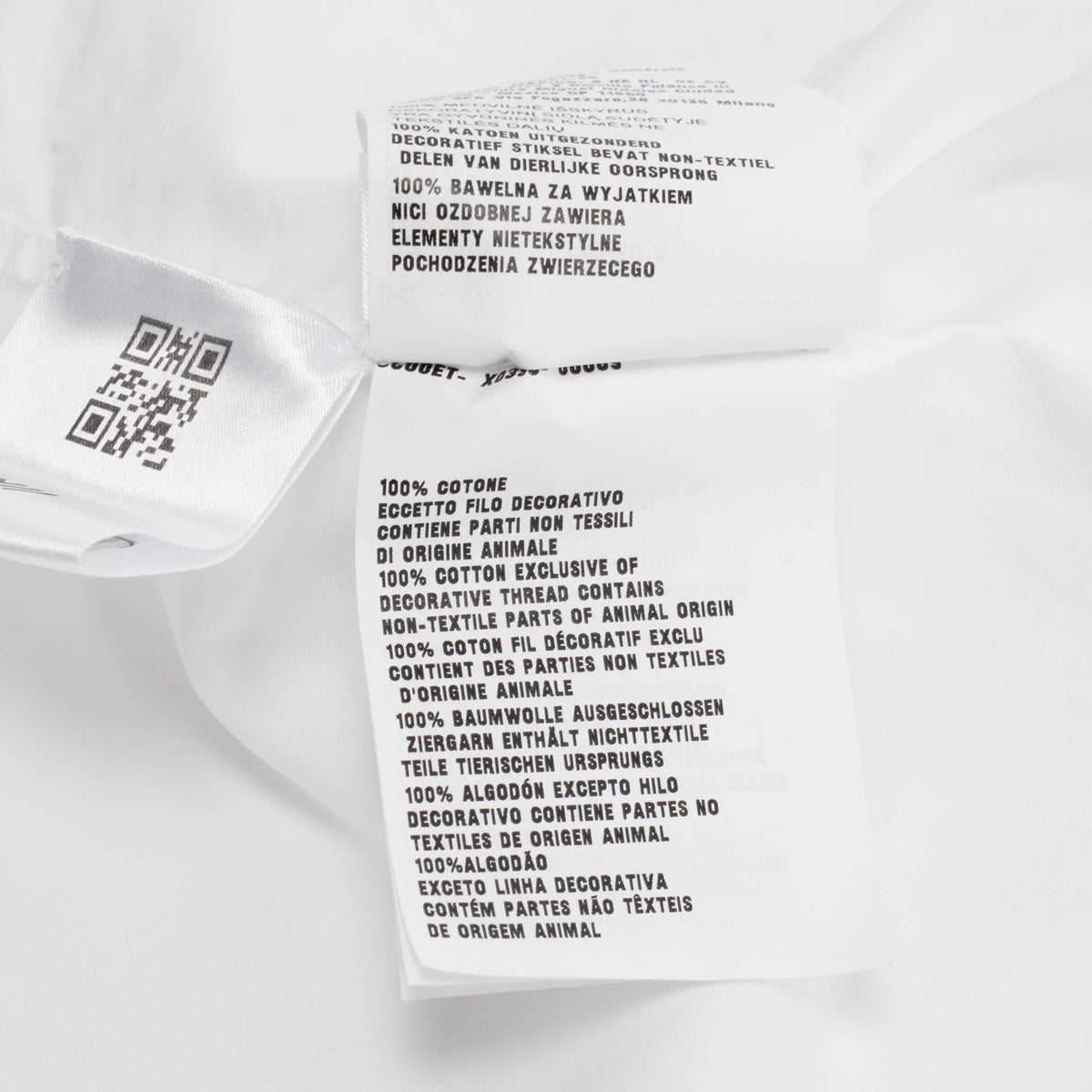 Miu Miu White Cotton Logo Embroidered Cropped Poplin Shirt IT 40