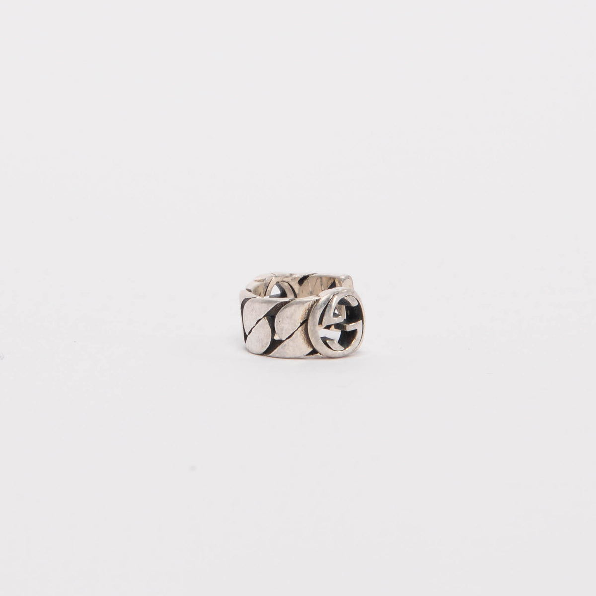 Gucci Silver Sterling Silver GG Interlocking Ear Cuff