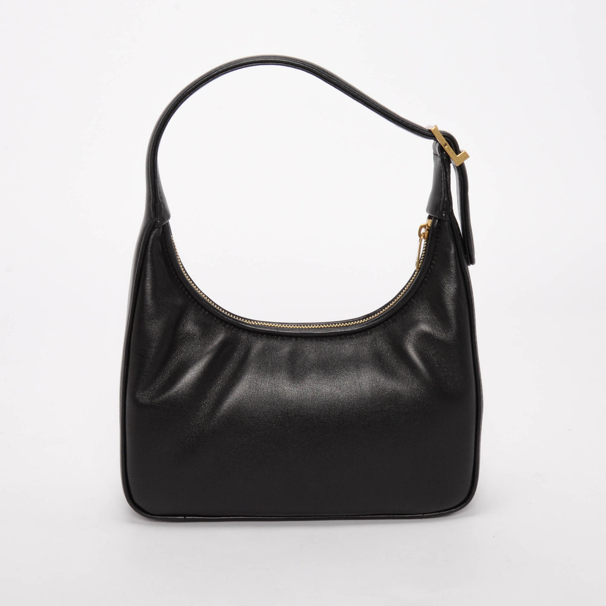 Saint Laurent Black Lambskin Mini Calypso Hobo Bag