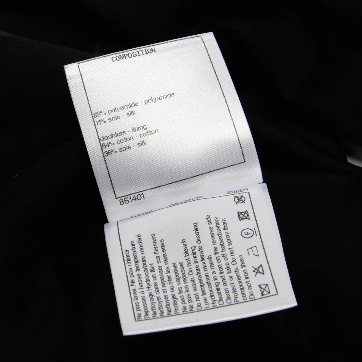 Chanel Black Lurex Boucle V-Neck Dress FR 44