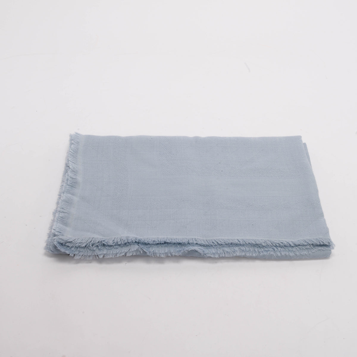 Dior Ice Blue Cannage Fringed Shawl