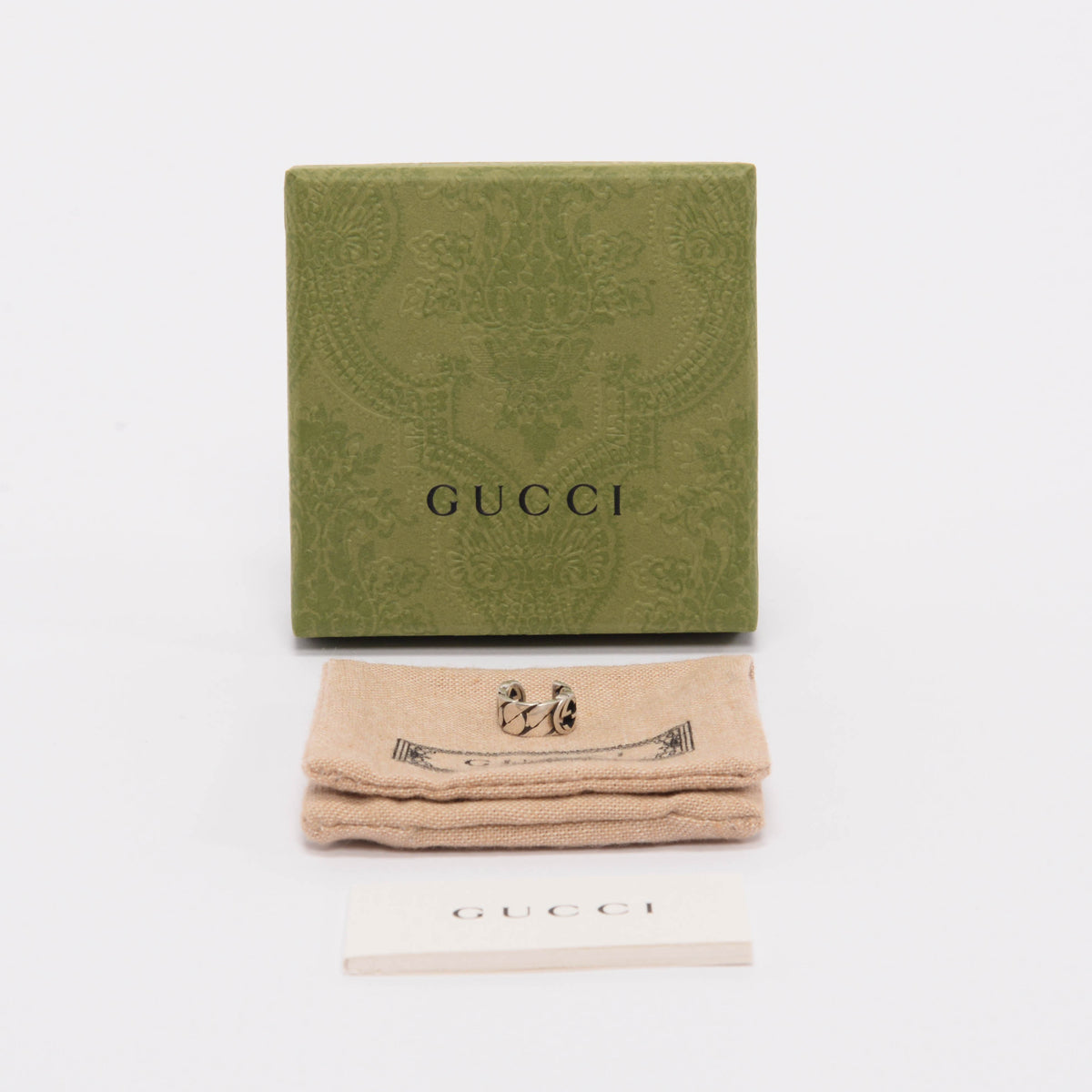 Gucci Silver Sterling Silver GG Interlocking Ear Cuff