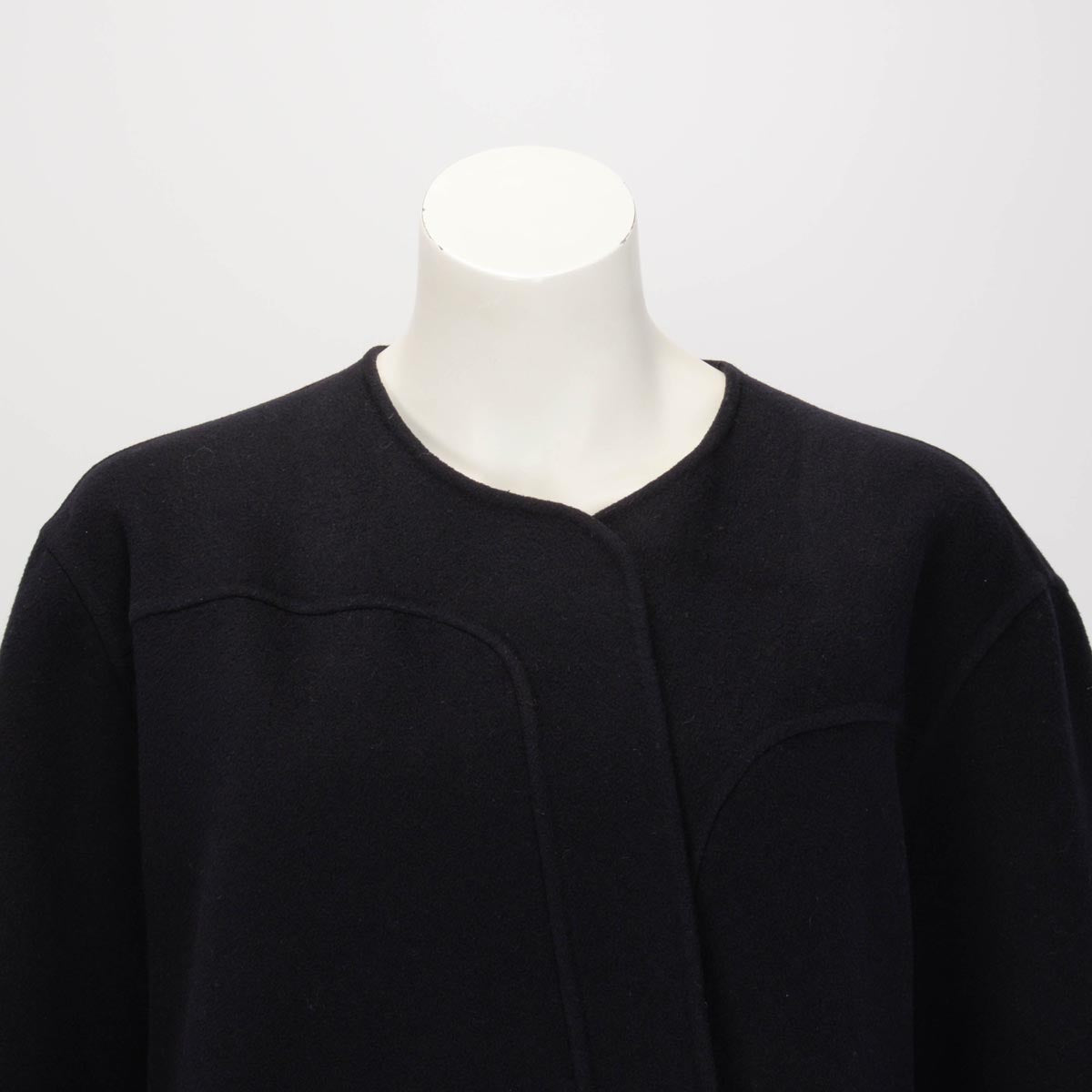 Celine Black Wool & Cashmere Unstructured Coat FR 40