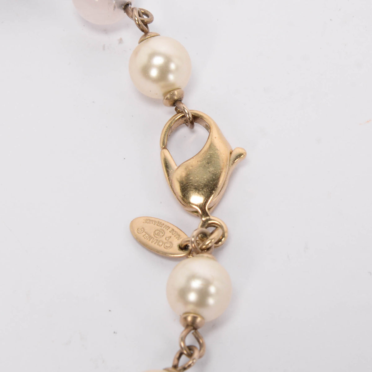 Chanel Purple Gripoix Long Pearl Crystal CC Necklace