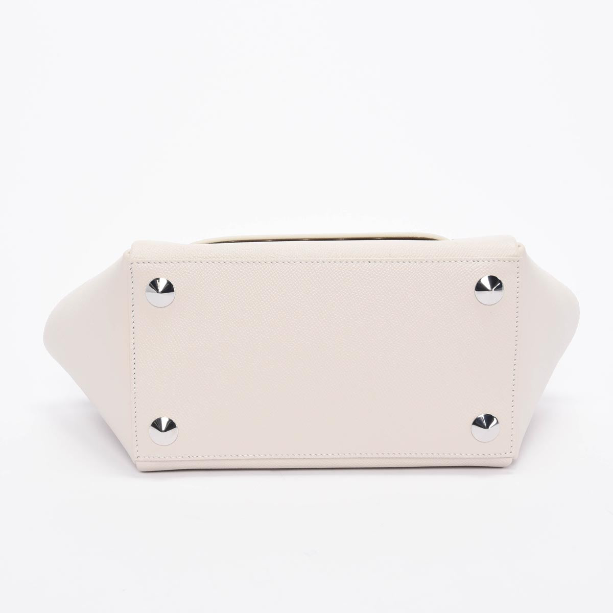 Margiela Greige Grained Calfskin Snatched Tote Bag