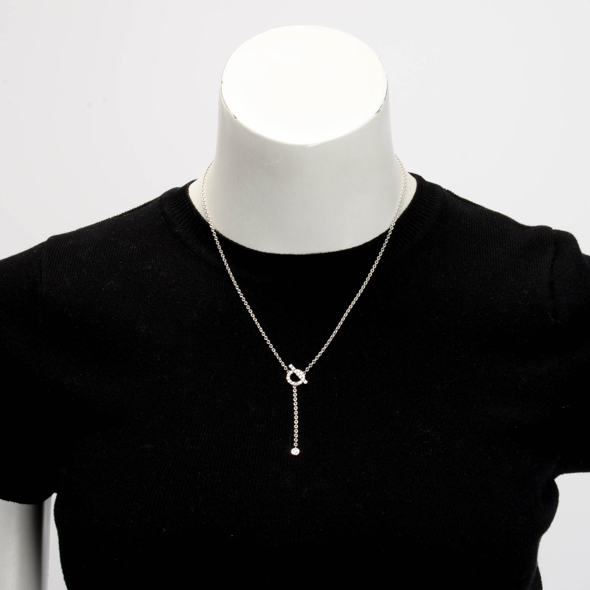 Hermes 18k White Gold & Diamond Finesse Necklace