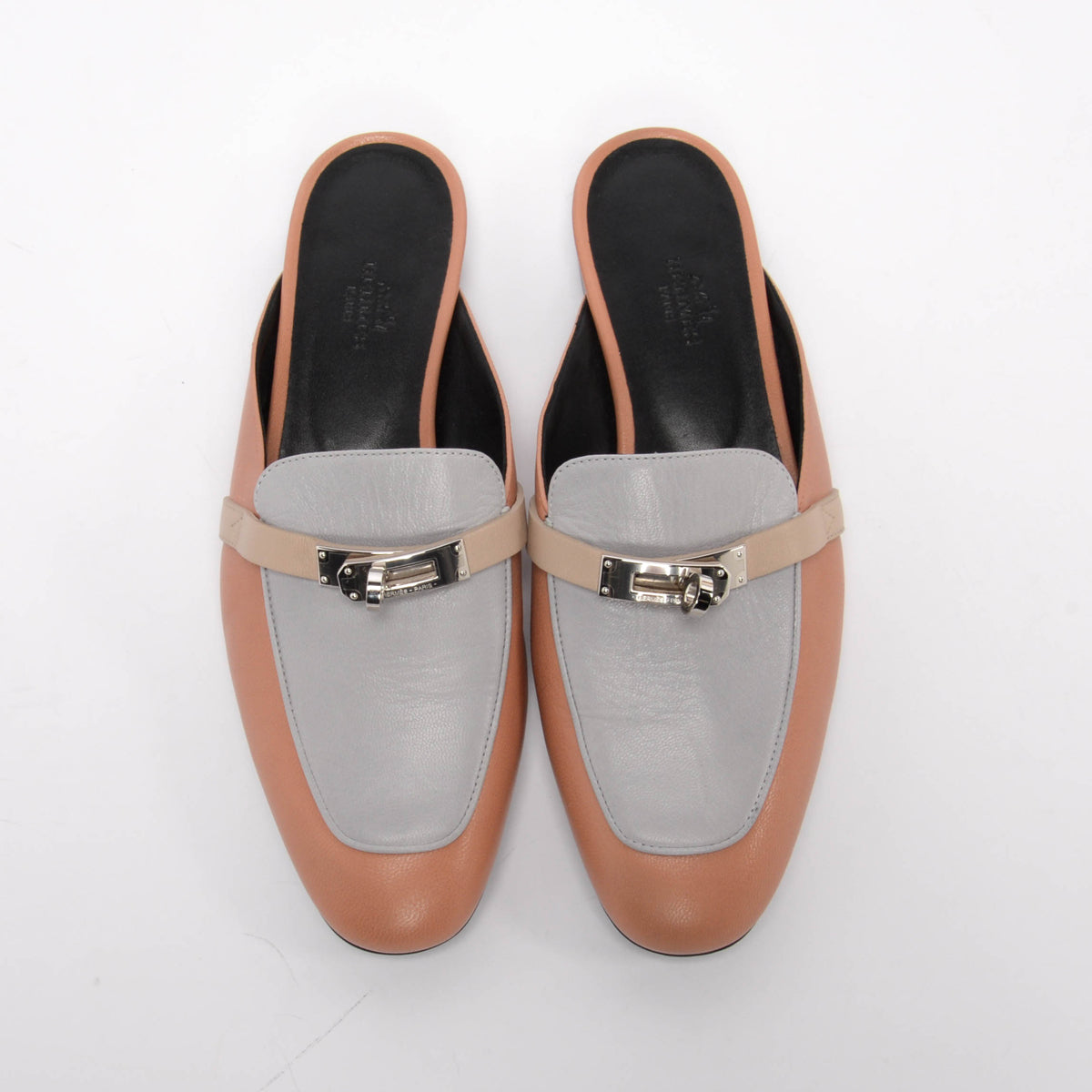 Hermes Tri-Colour Goatskin Oz Mules 38.5