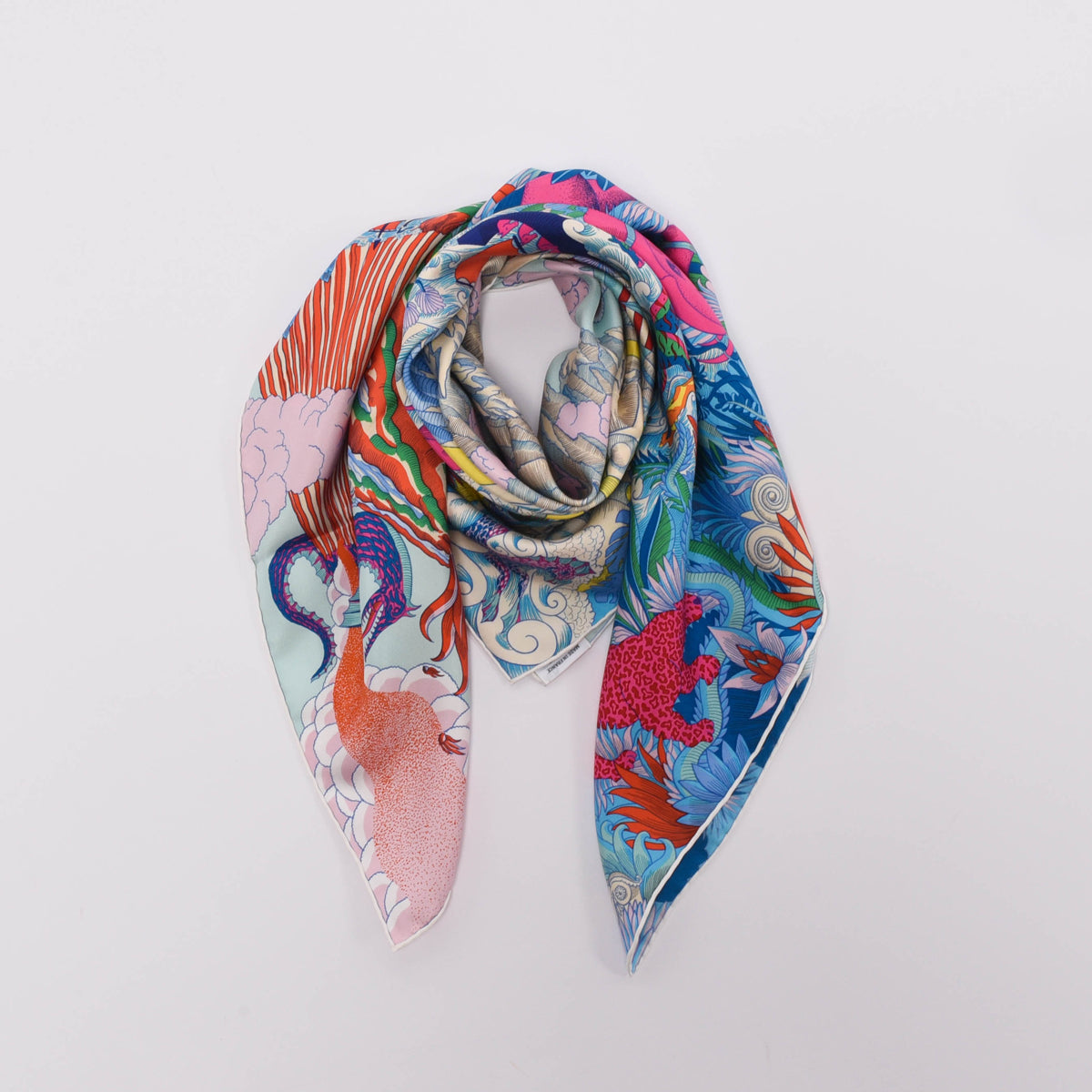 Hermes Multicolour Silk Cosmographia Universalis Scarf 90