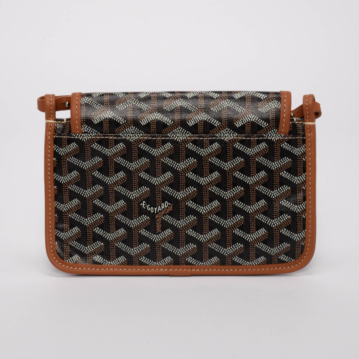Goyard Black & Tan Goyardine Plumet Pocket Wallet Mini Bag