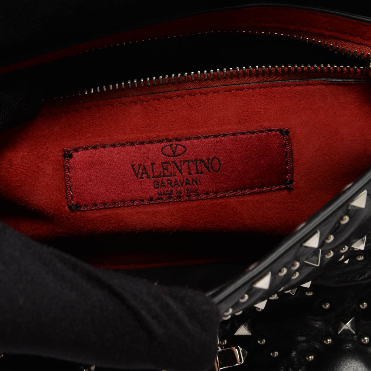 Valentino Black Micro Studs Medium Rockstud Spike It Bag
