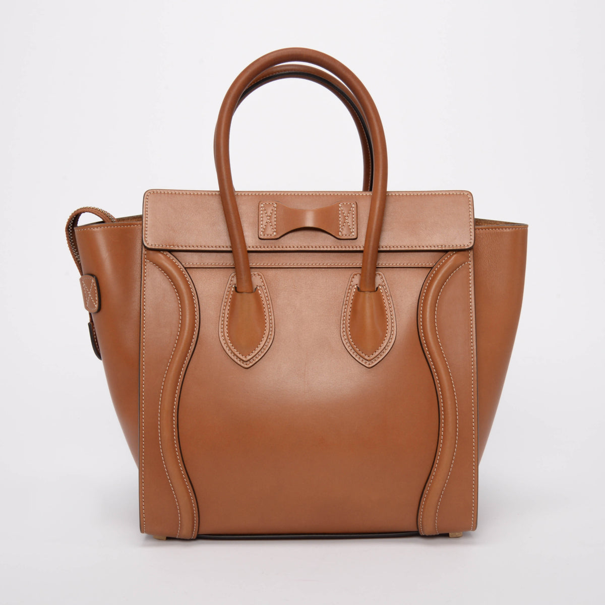 Celine Tan Natural Calfskin Micro Luggage Bag