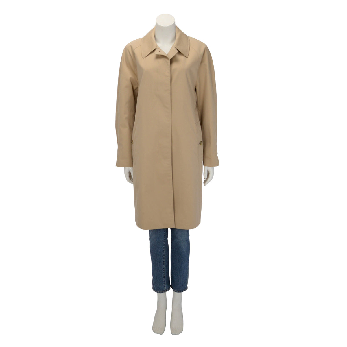 Burberry Honey Beige Cotton Twill The Camden Coat UK 10