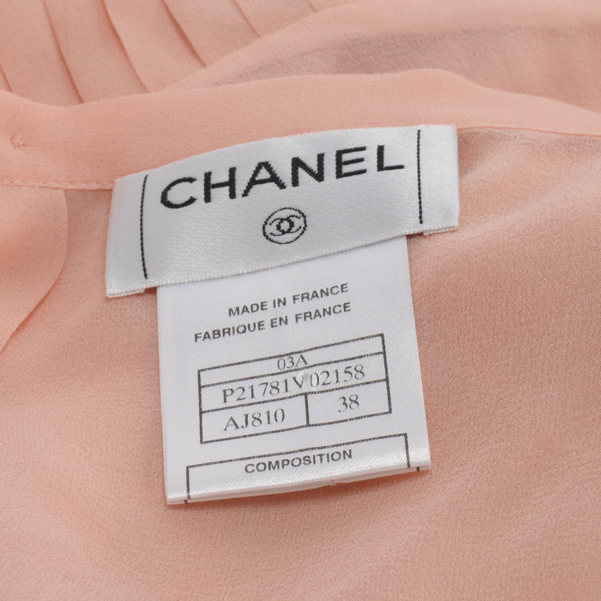 Chanel Pink Silk Ruffle Halter Top FR 38