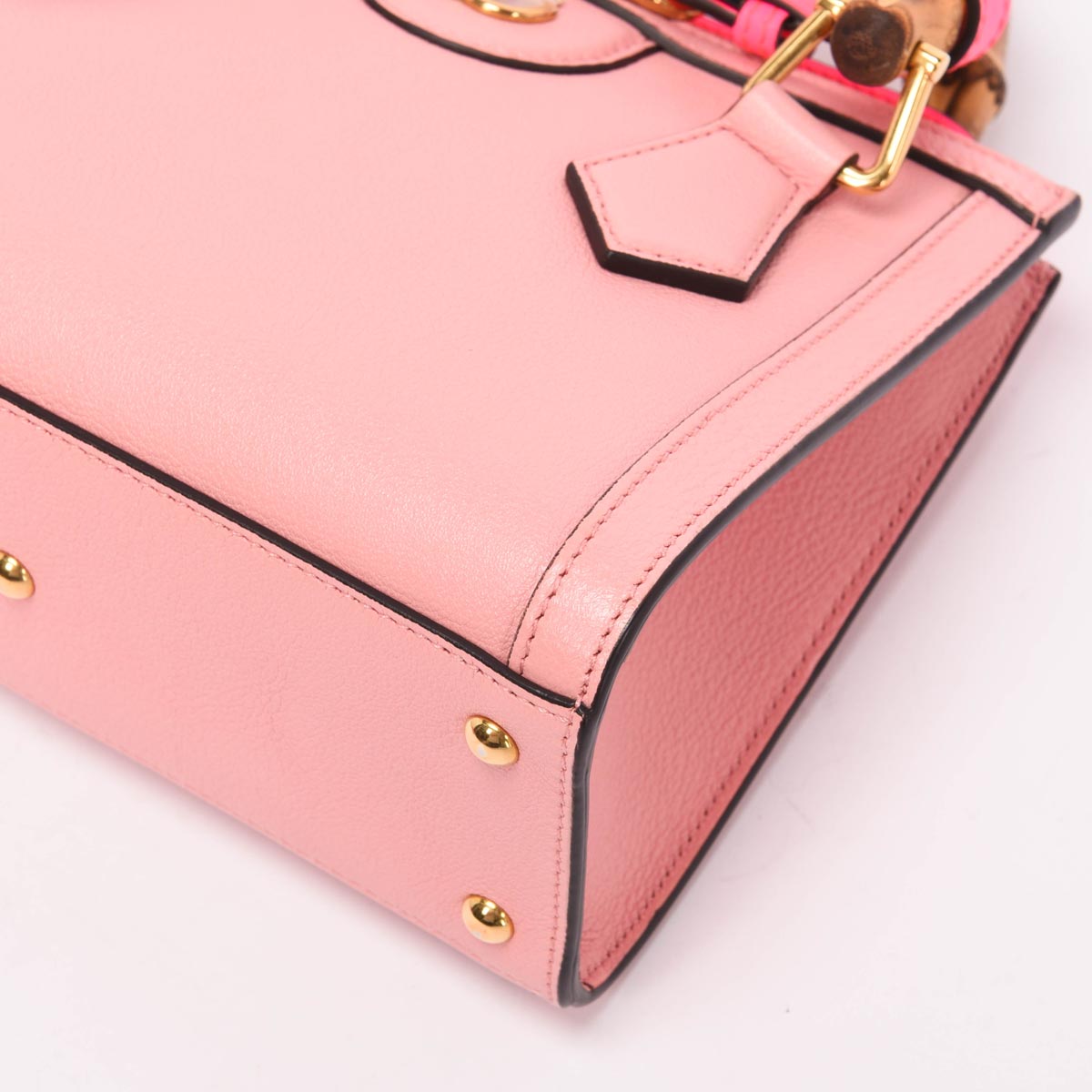 Gucci Pink Grained Leather Mini Diana Tote