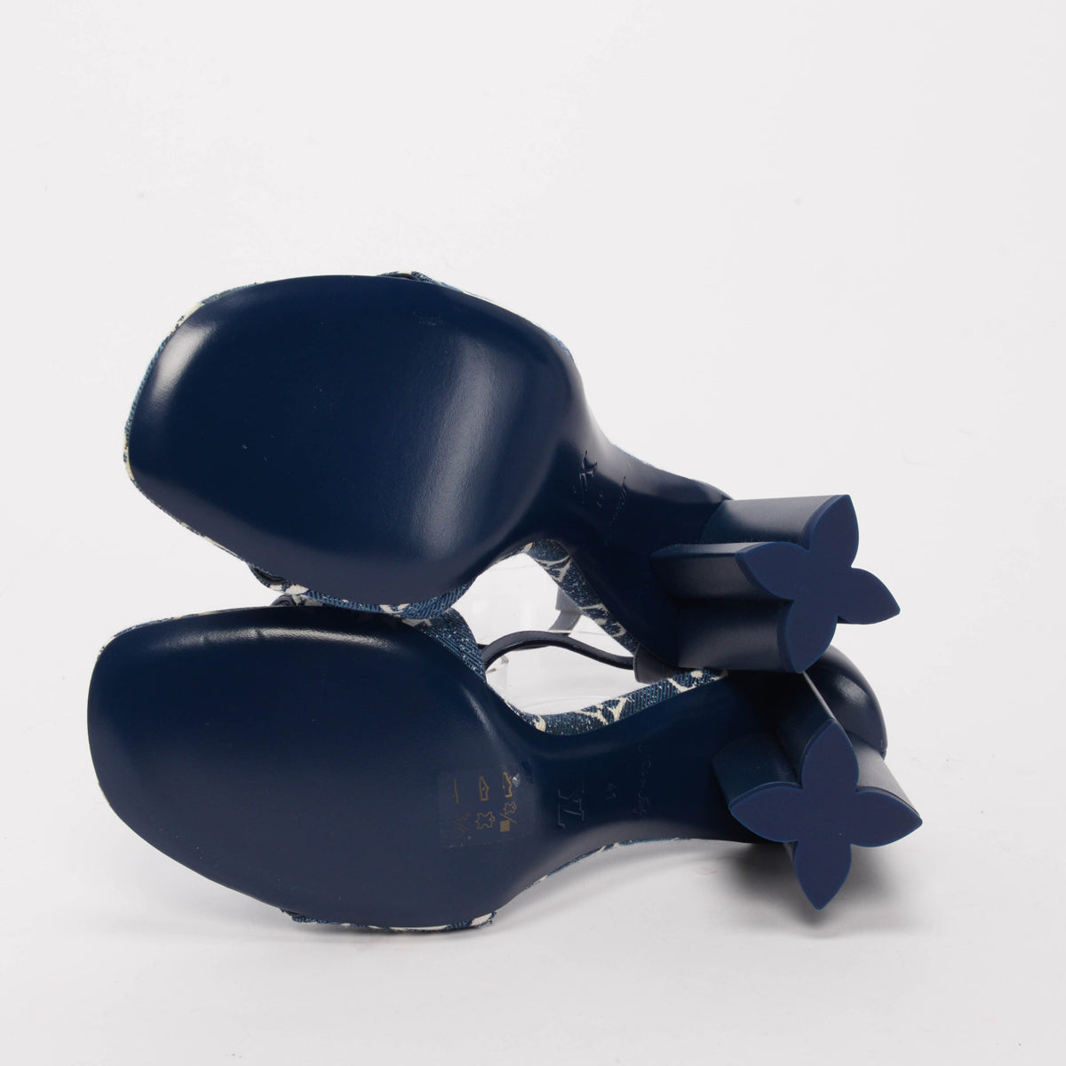 Louis Vuitton Blue Monogram Denim Silhouette Sandals 41