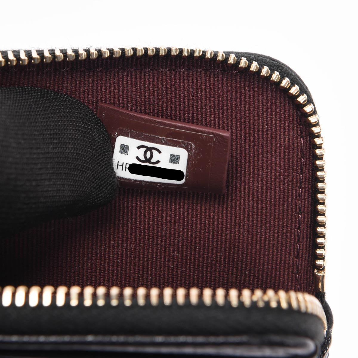 Chanel Black Caviar Classic Zip Square Card Holder