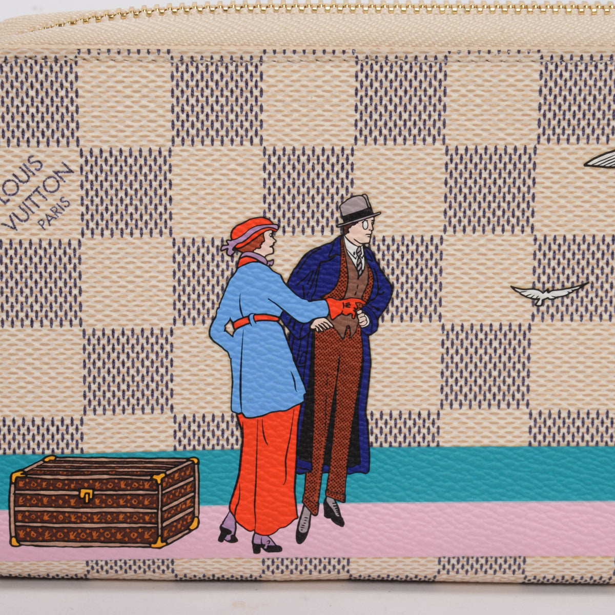 Louis Vuitton Damier Azur Transatlantic Cruises Zippy Wallet