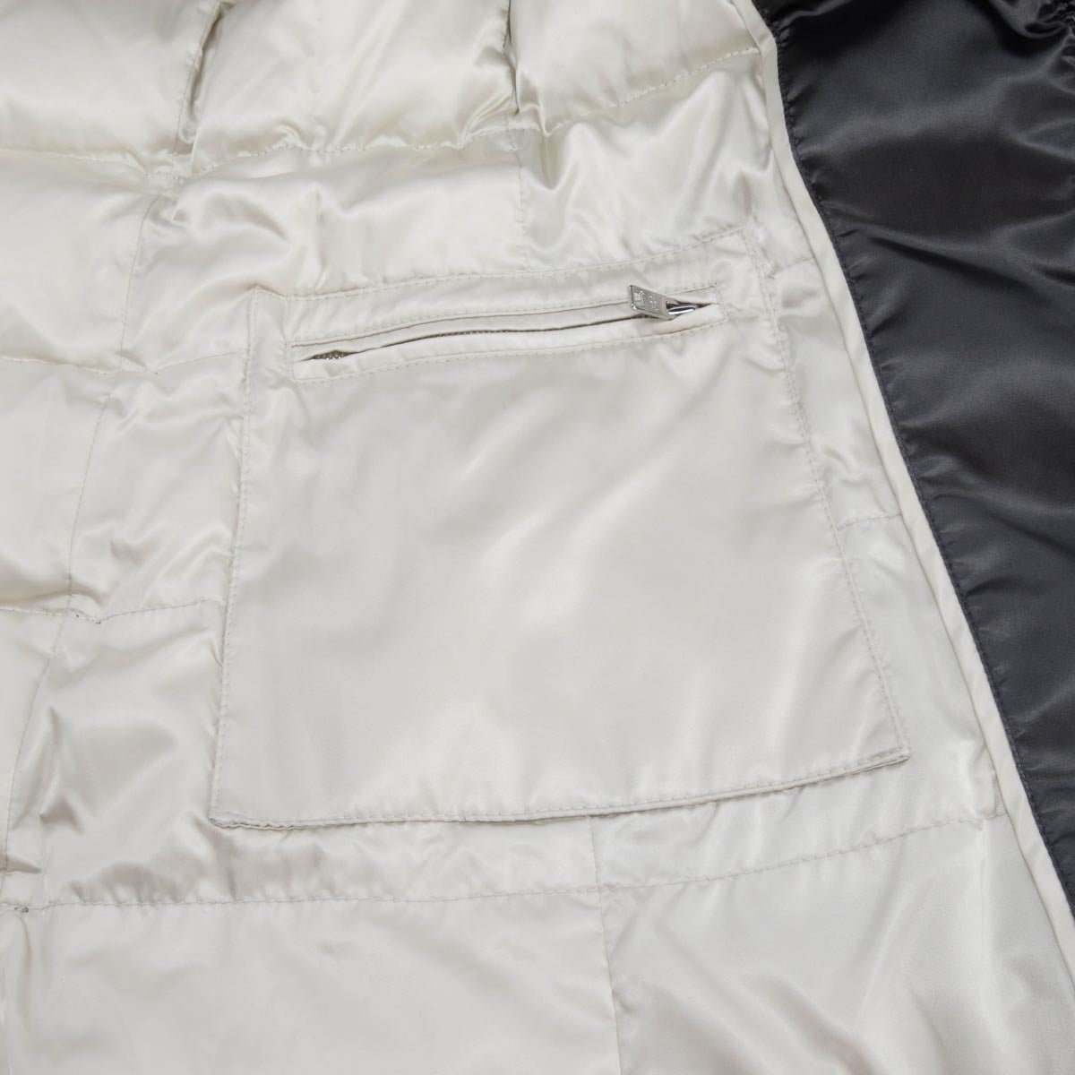 Prada Grey Nylon Belted Fur Trim Hood Puffer Jacket IT 40