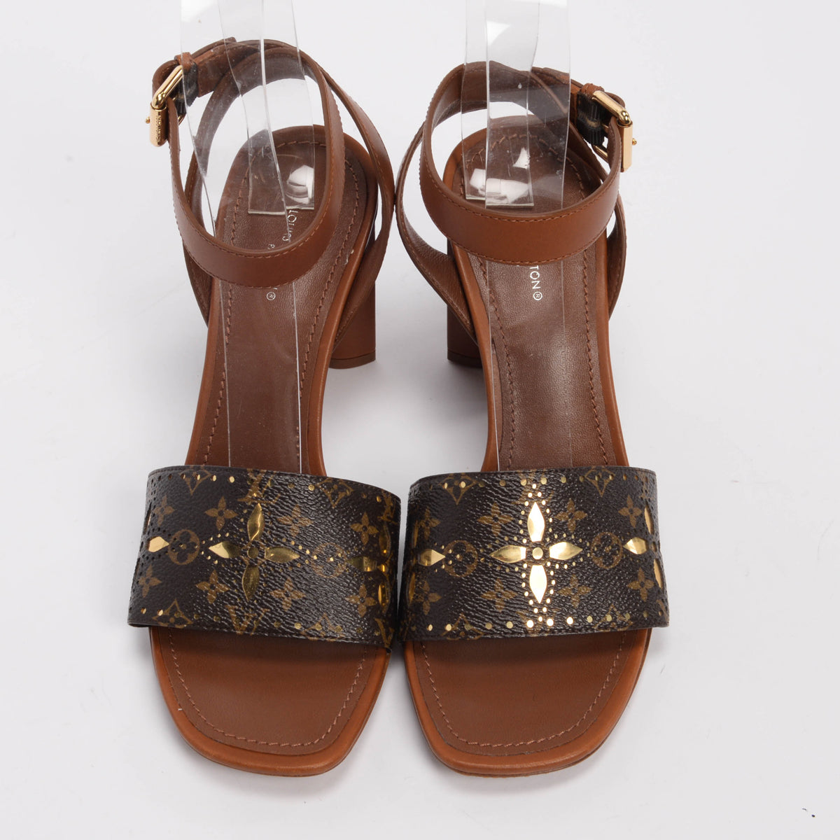 Louis Vuitton Tan Monogram Silhouette Sandals 41