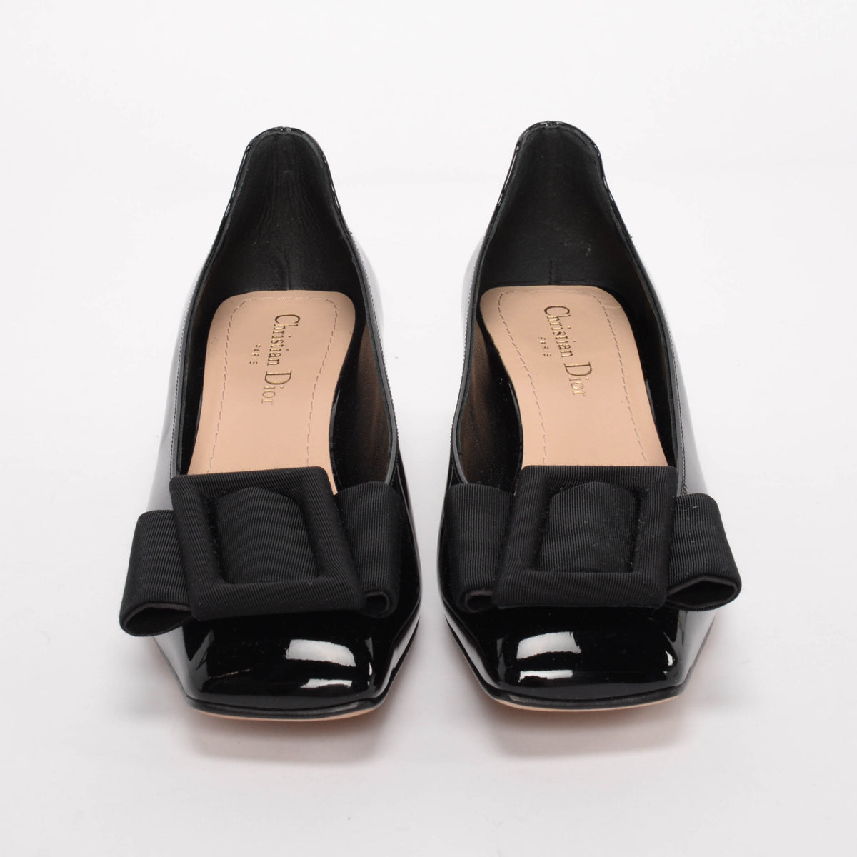 Dior Black Patent Idylle Ballet Pumps 37.5