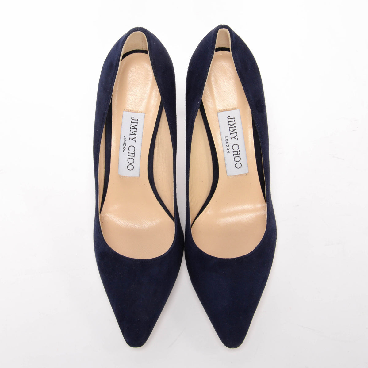 Jimmy Choo Navy Suede Romy 85 Pumps 36.5