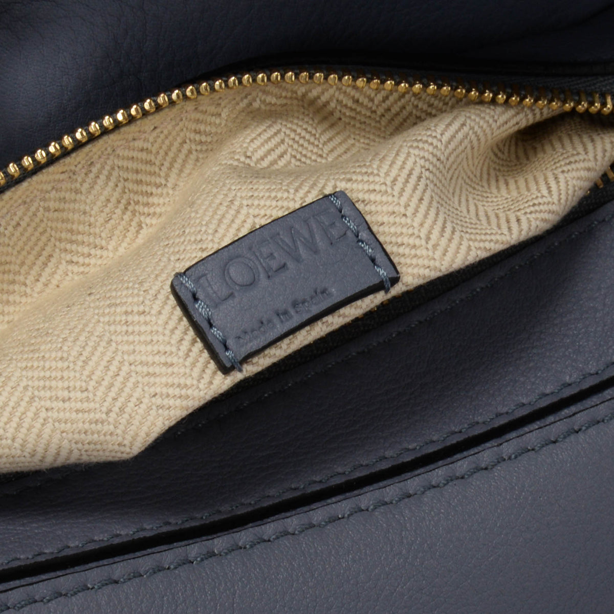 Loewe Blue Calfskin Mini Puzzle Bag