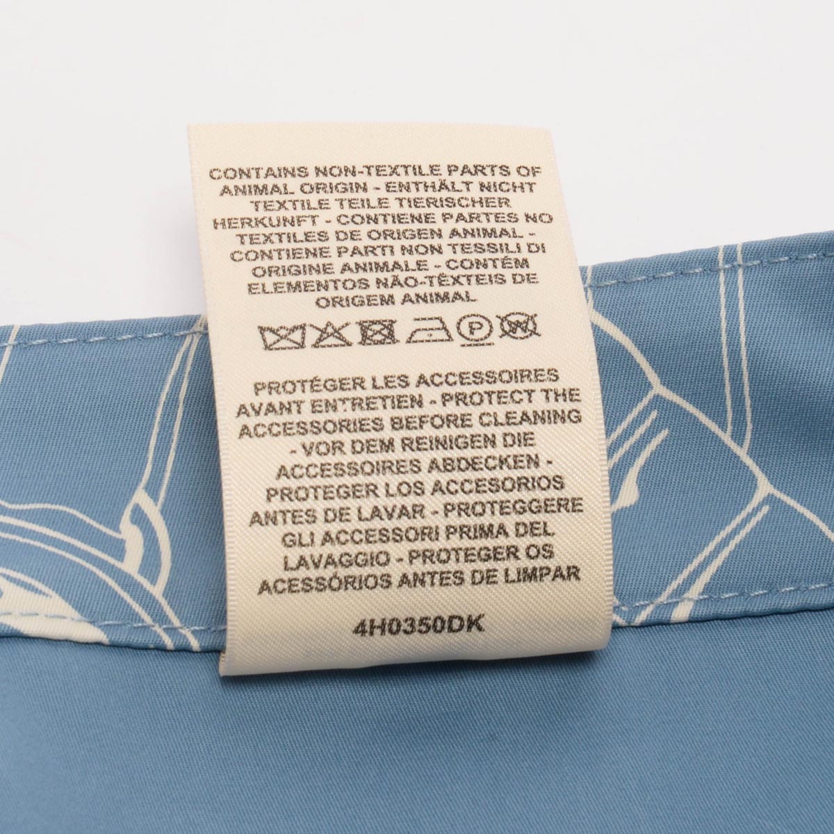 Hermes Bleu Arctique Cotton Eperon d'Or Finesse Mini Skirt FR 40