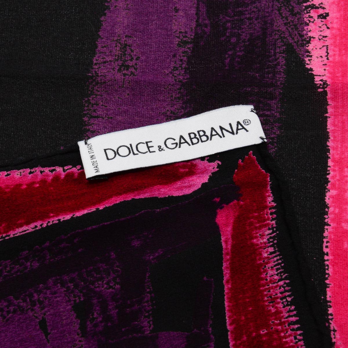 Dolce & Gabbana Purple Silk I Love Sex Scarf