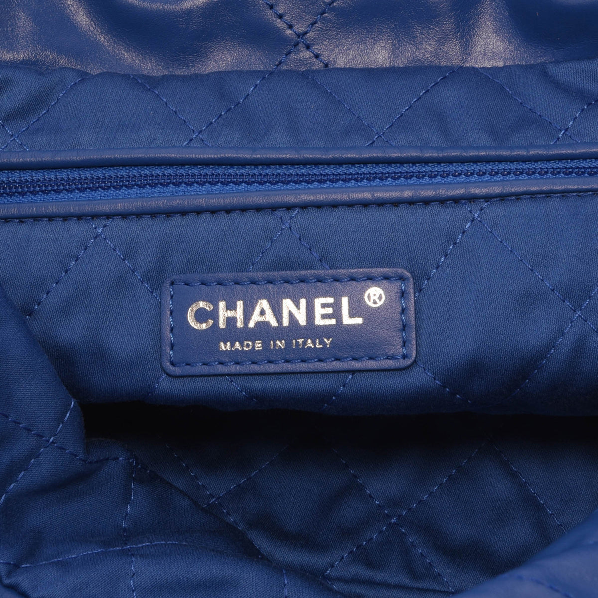 Chanel Royal Blue Shiny Calfskin Small 22 Bag