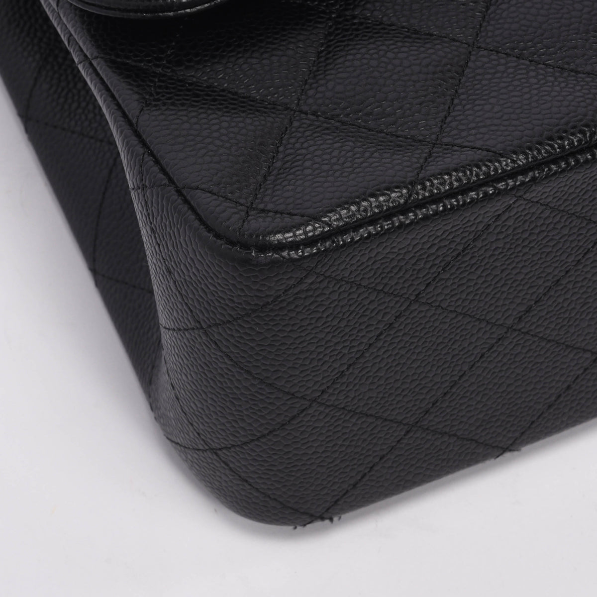 Chanel Black Quilted Caviar Large Classic Flap Bag