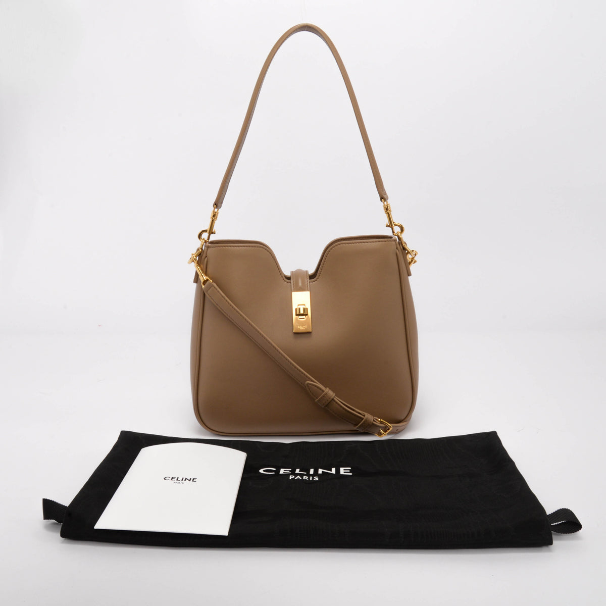 Celine Smoked Brown Smooth Calfskin Small Camille 16 Soft Bag