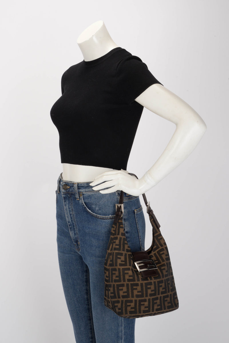 Fendi Tobacco Zucca Hobo Bag
