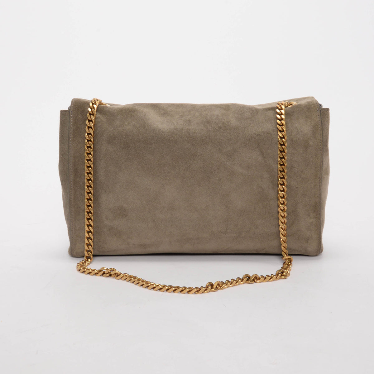 Saint Laurent Khaki Suede Medium Reversible Kate Flap Bag