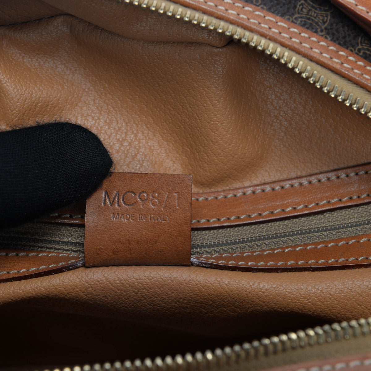 Celine Vintage Tan Macadam Canvas Bowling Bag
