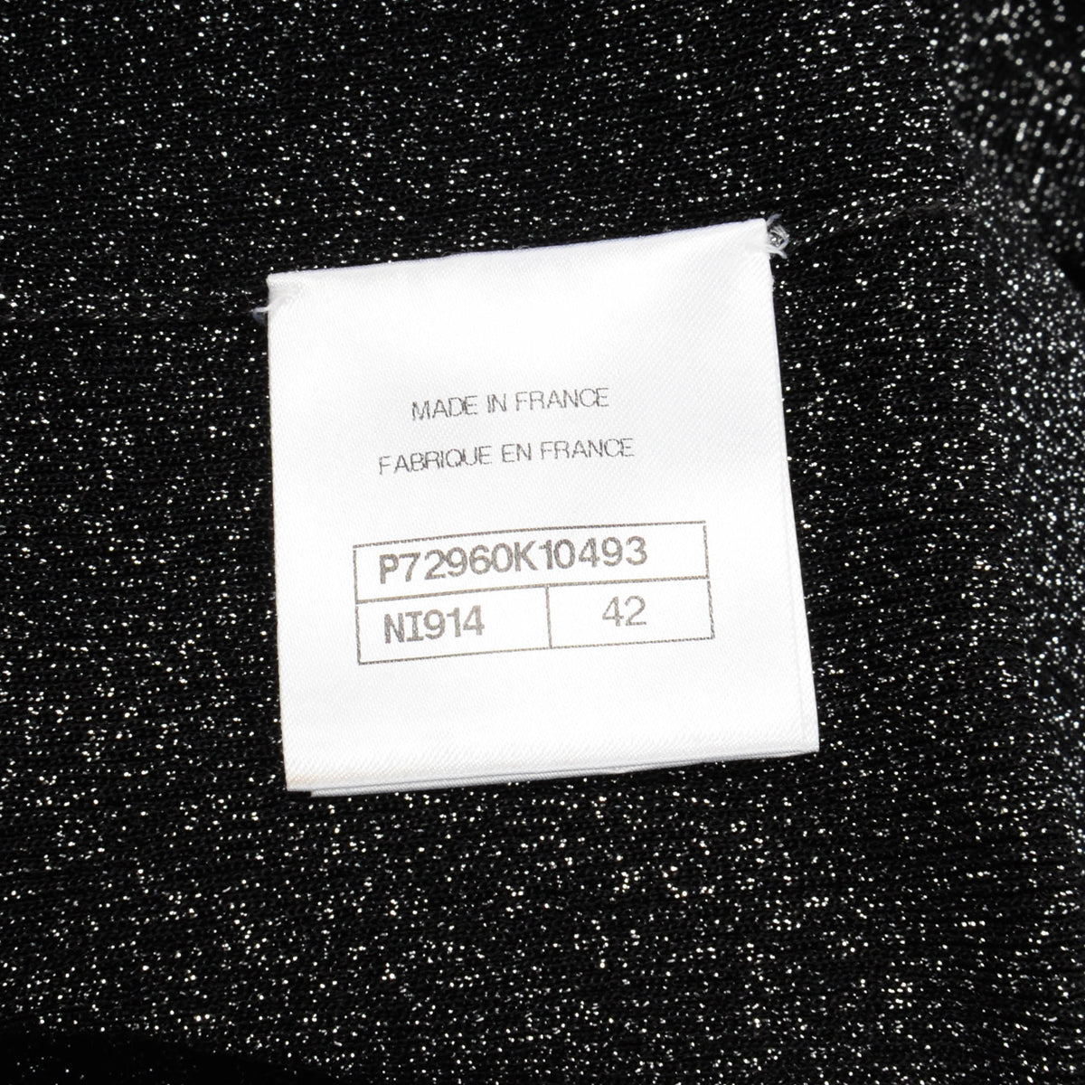 Chanel Gunmetal Glitter Fabric Pleated CC Maxi Dress FR 42