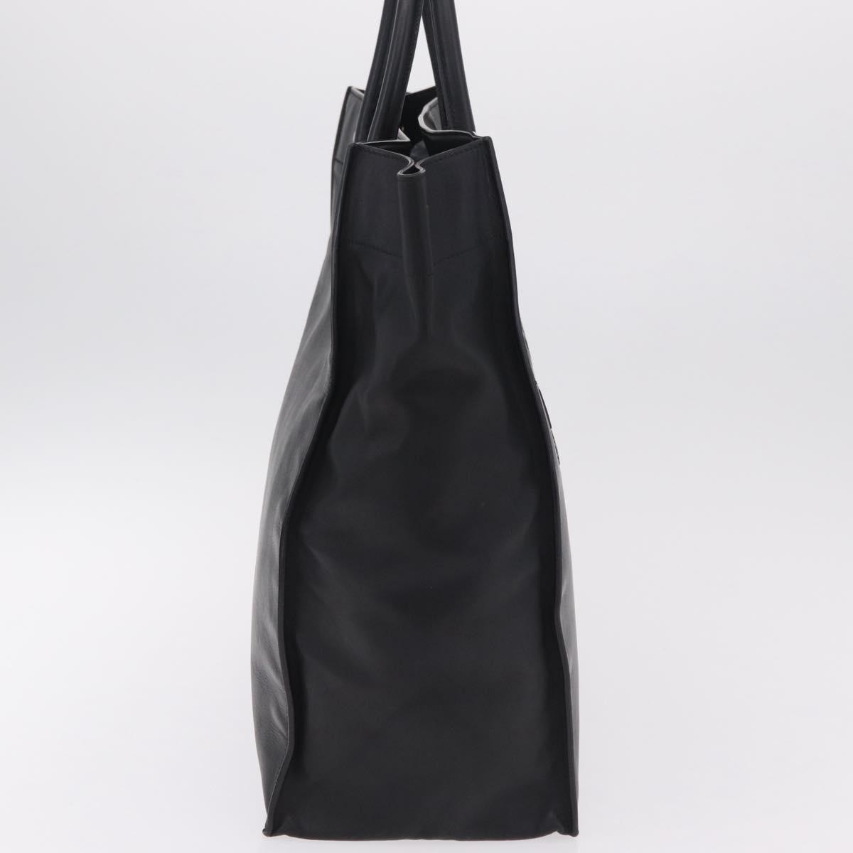 Saint Laurent Black Embossed Leather Rive Gauche Shopper Tote