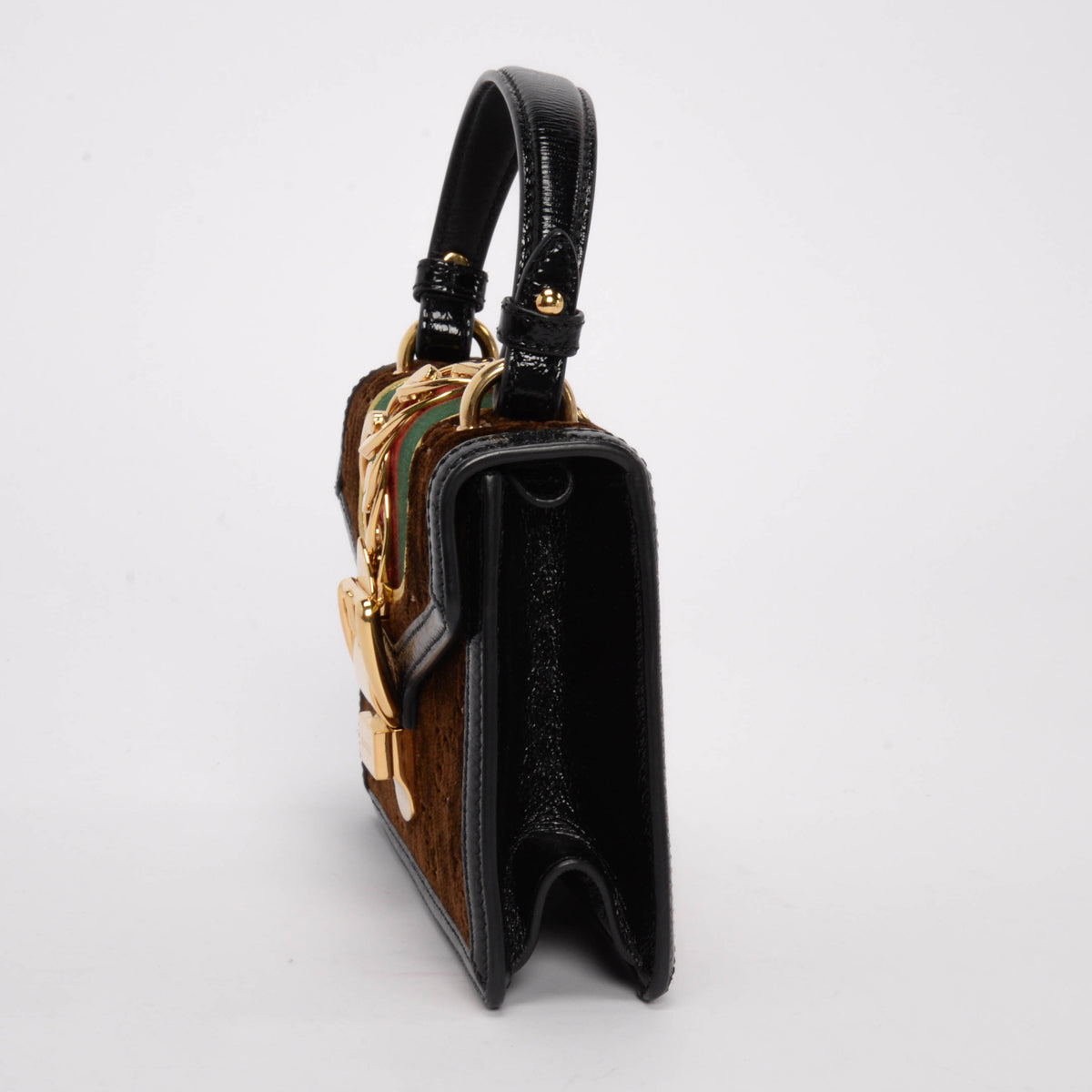 Gucci Brown GG Velvet Mini Sylvie Bag