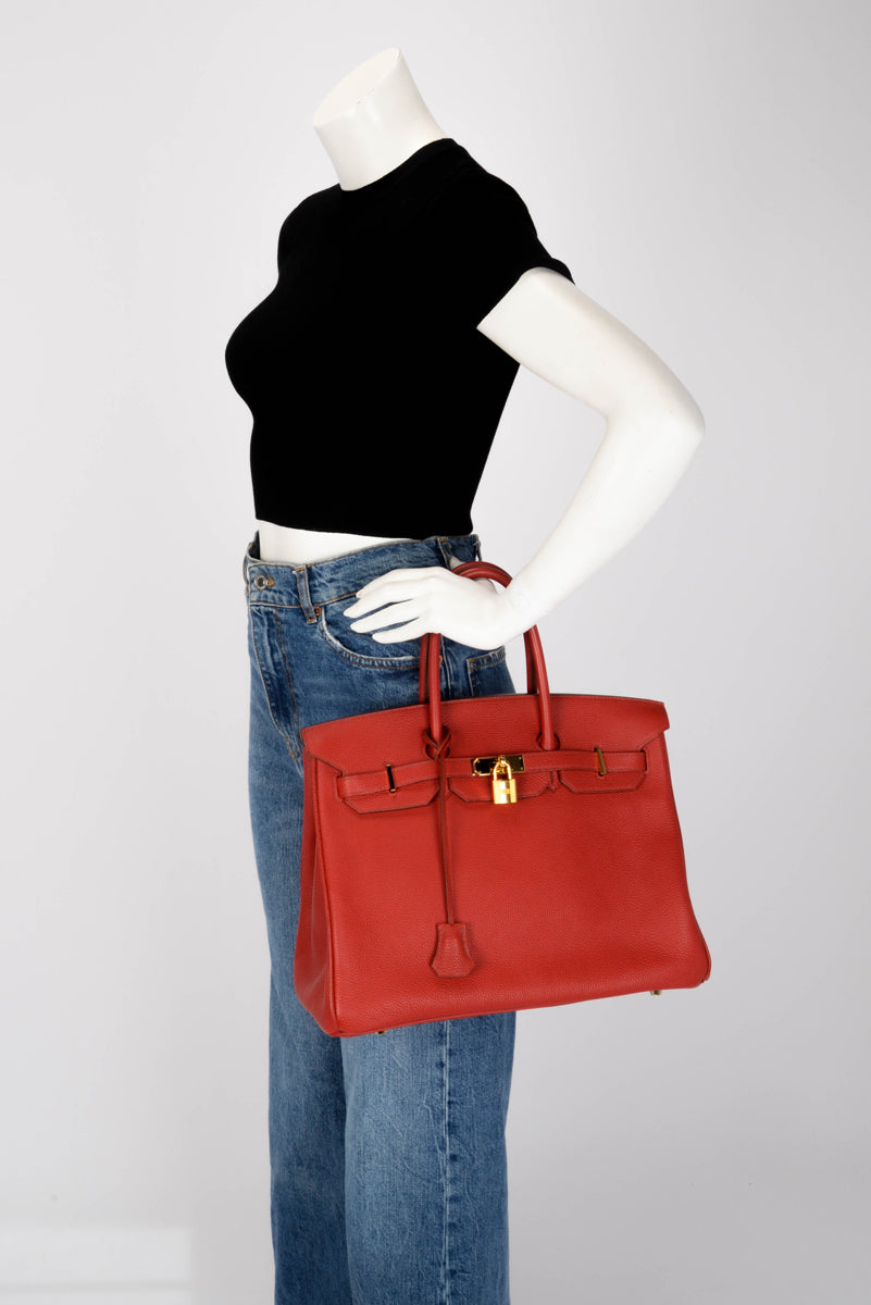 Hermes Rouge Garance Togo Birkin 35