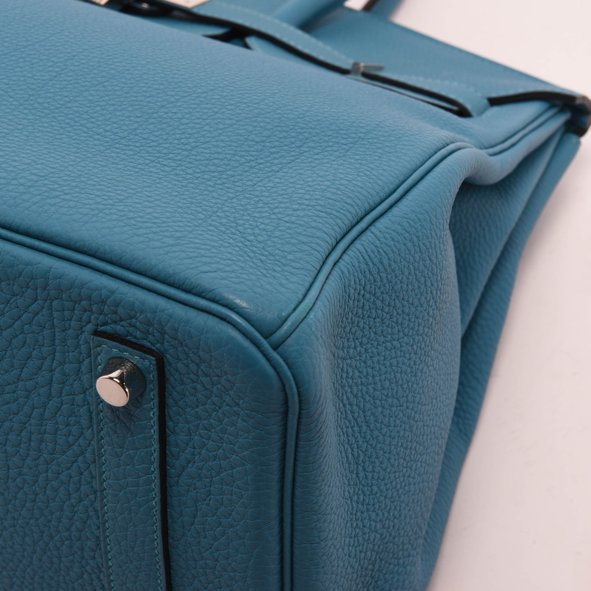 Hermes Blue Paon Togo Birkin 35 PHW