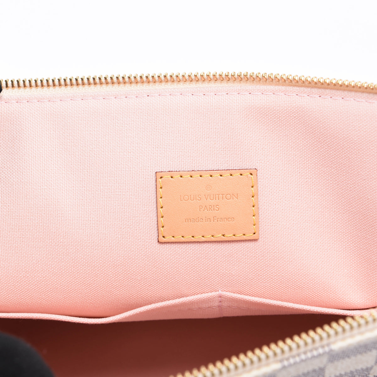 Louis Vuitton Rose Ballerine Damier Azur Iena MM