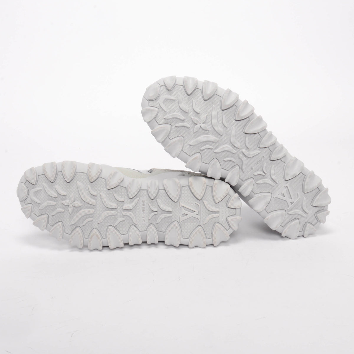 Louis Vuitton Silver Nylon Rush Sneakers 38
