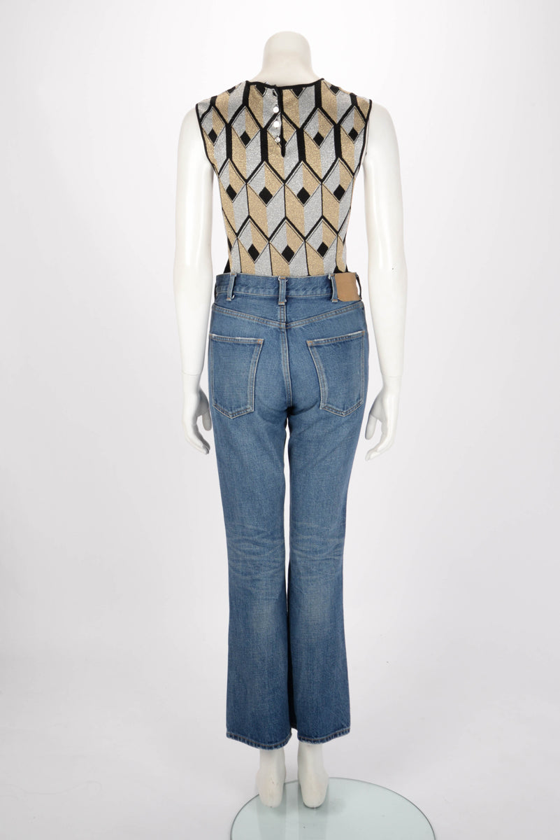 Celine Blue Denim Dylan Flared Jeans 27