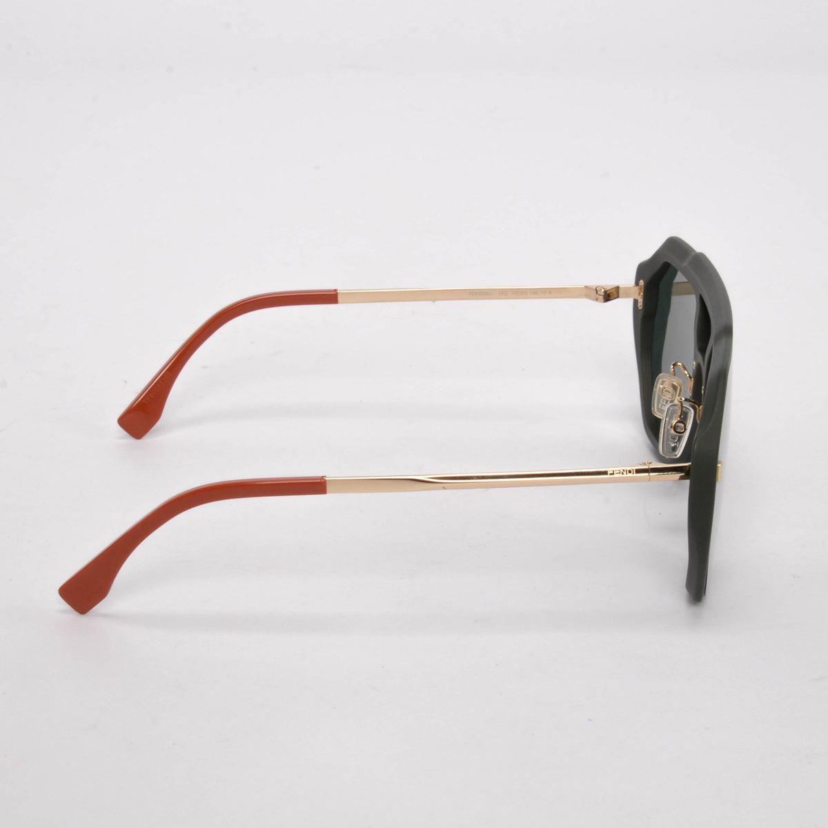 Fendi Green Acetate FF Aviator Sunglasses